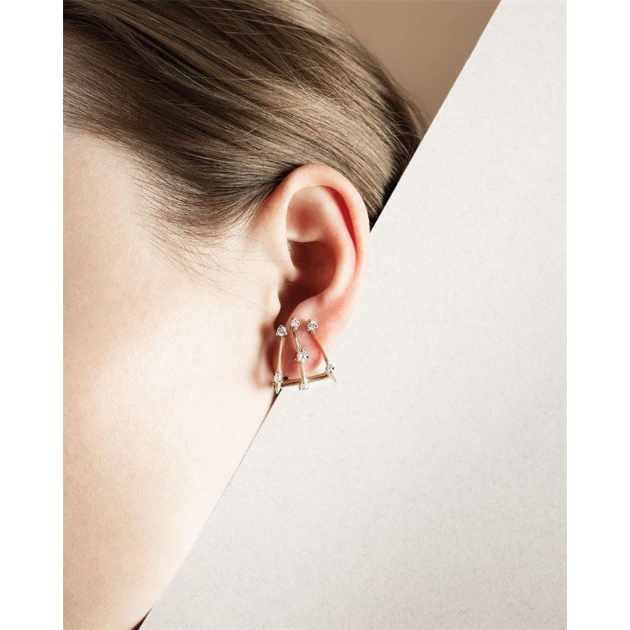 3 element 'Balance' earrings in yellow gold BALANCE | OR3AU18G CT.0,56